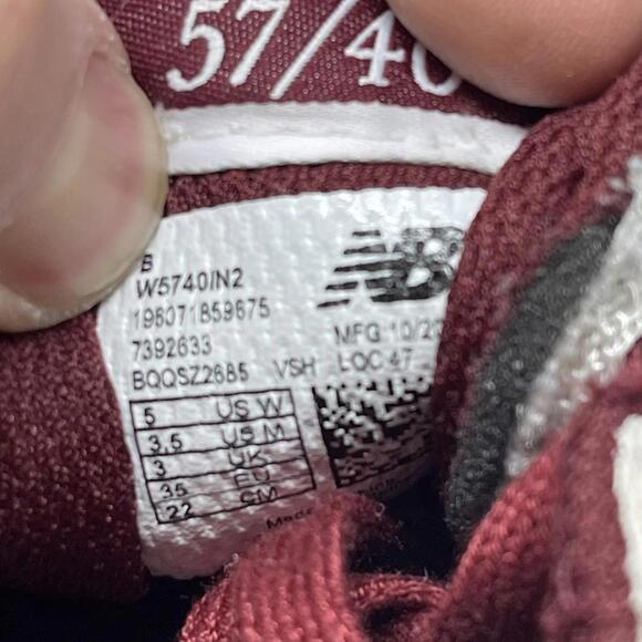 New Balance FIGS 5740 Shoes Womens Size 5 Red Sneakers W5740IN2 - Picture 10 of 11